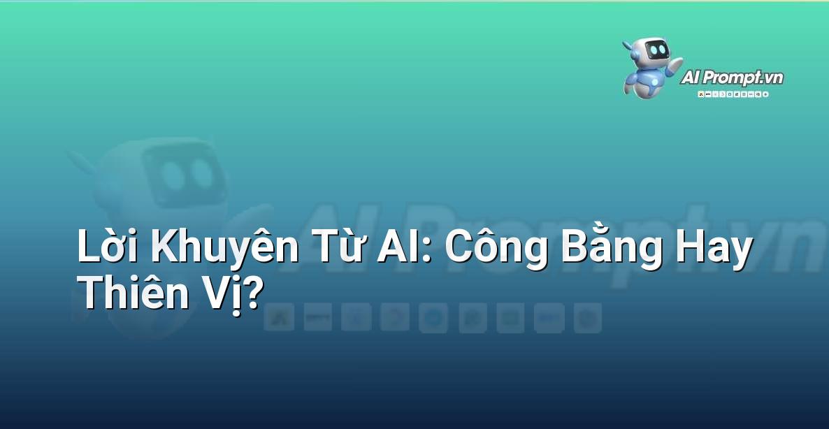 Prompt: Lời Khuyên Từ AI: Công Bằng Hay Thiên Vị? – Đạo đức AI cho trẻ em – AI Kids