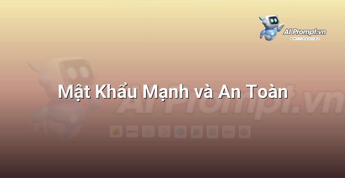 Prompt: Mật Khẩu Mạnh và An Toàn – Đạo đức AI cho trẻ em – AI Kids