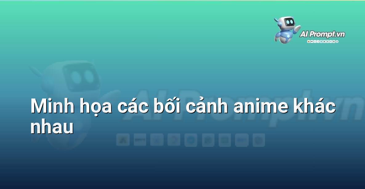 Các khung cảnh anime đa dạng từ đô thị hiện đại đến thế giới giả tưởng
