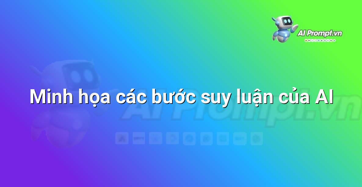Hình ảnh đồ họa biểu diễn các giai đoạn tư duy logic của một hệ thống AI