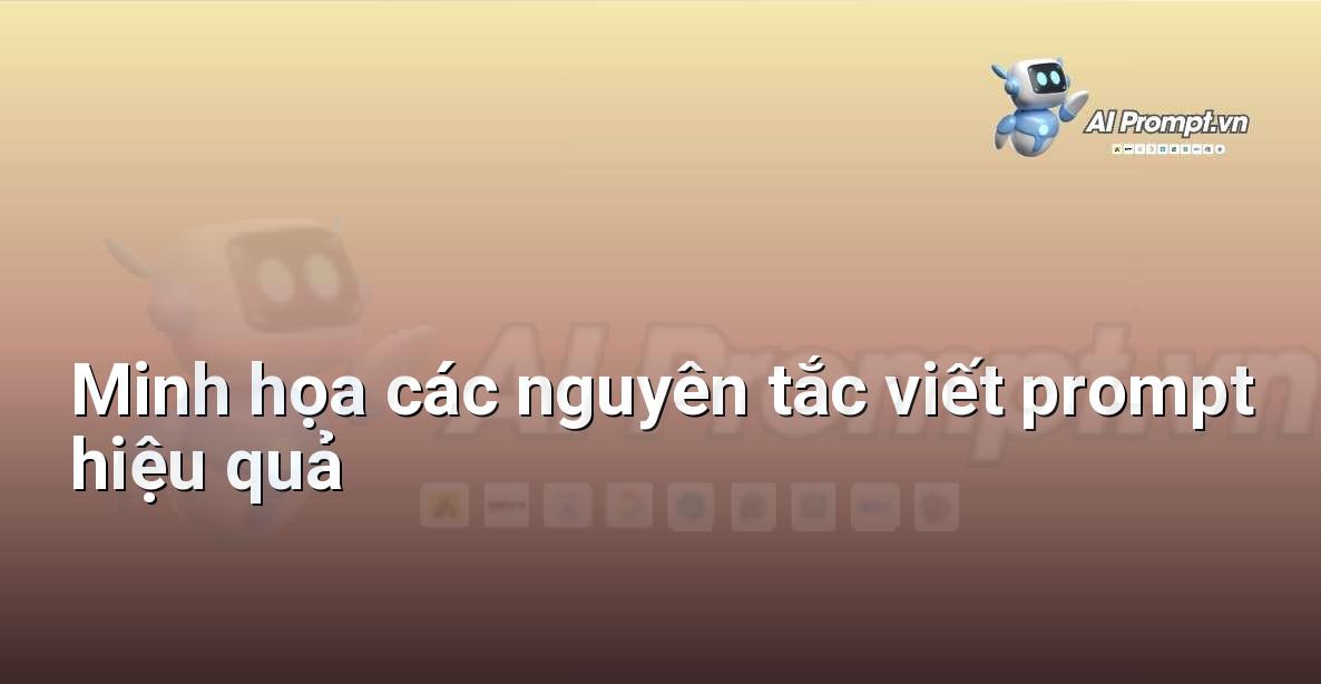 Một infographic đơn giản hiển thị các biểu tượng đại diện cho sự rõ ràng, cụ thể, vai trò, ngữ cảnh và giới hạn