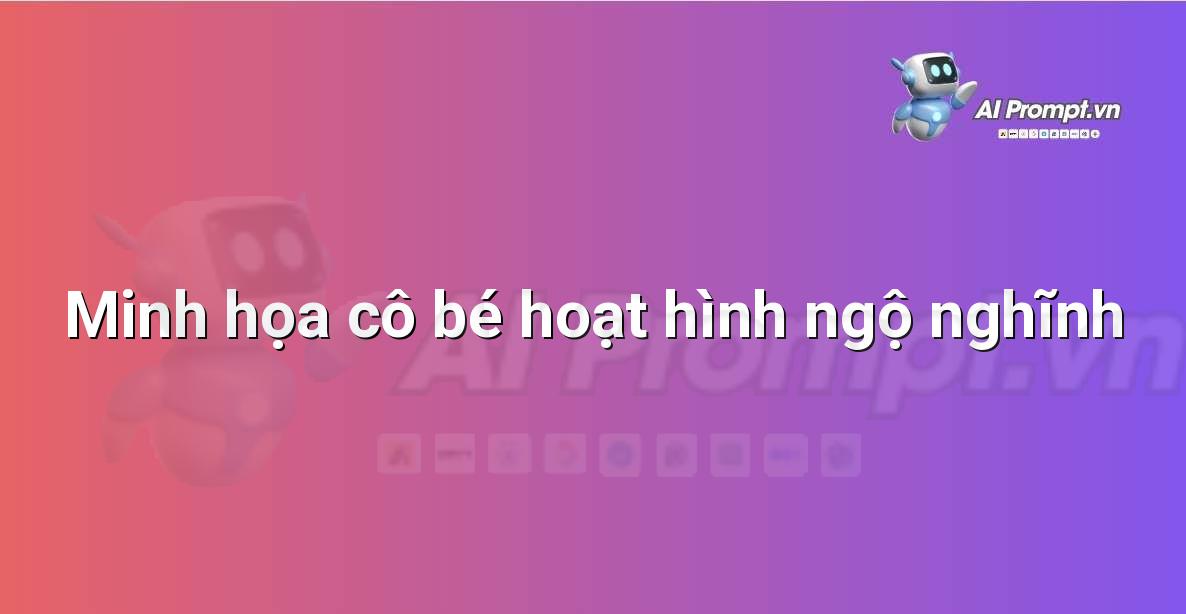 Hình ảnh minh họa một cô bé hoạt hình 6 tuổi với mái tóc đen xoăn, đôi mắt to tròn màu hạt dẻ, đang cười tươi và cầm gấu bông.