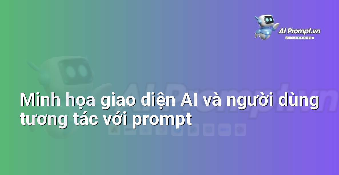 Giao diện công nghệ với một người đang gõ câu lệnh (prompt) vào một cửa sổ chat AI