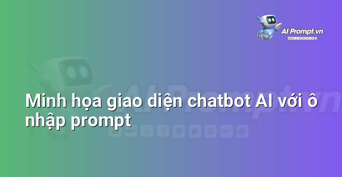 Hình ảnh minh họa người dùng đang nhập câu lệnh vào giao diện chat của một ứng dụng AI.