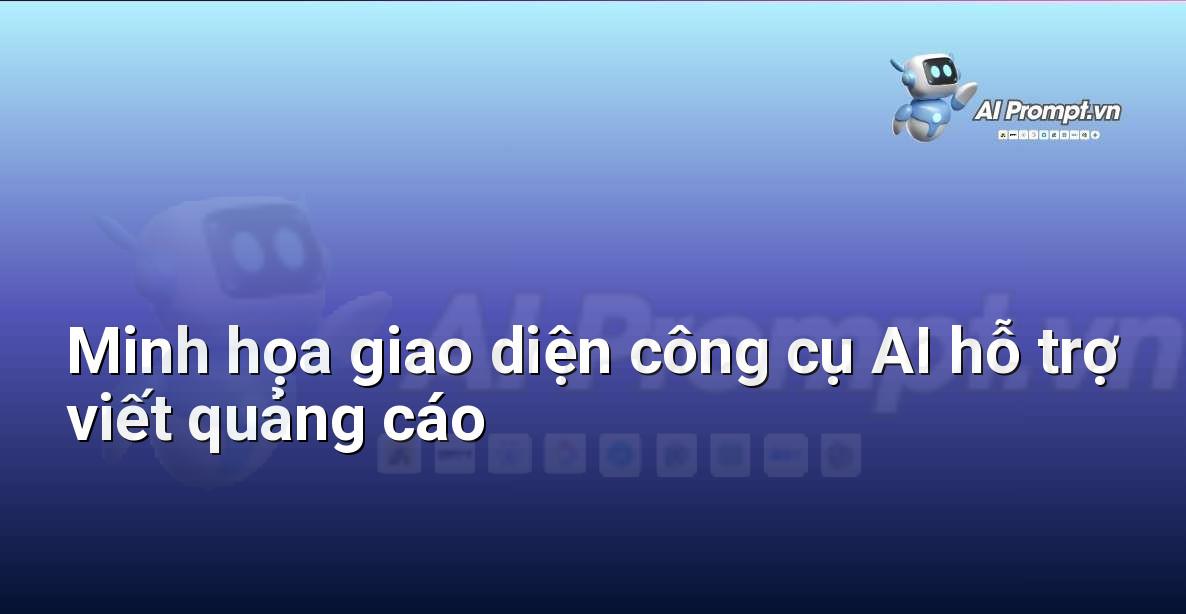 Ảnh chụp màn hình giao diện một phần mềm AI viết quảng cáo hiển thị các tùy chọn tạo nội dung