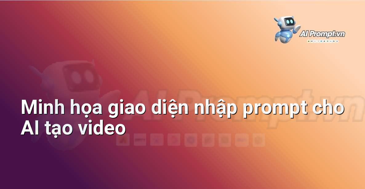 Giao diện người dùng của một nền tảng AI tạo video, hiển thị ô nhập văn bản cho prompt và các tùy chọn điều chỉnh