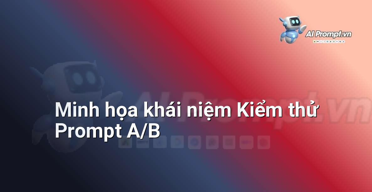 Biểu đồ minh họa quá trình so sánh hai phiên bản prompt A và B để chọn ra phiên bản tối ưu