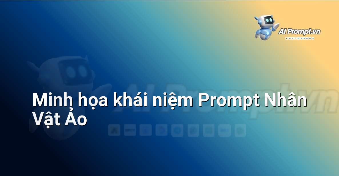 Biểu đồ minh họa mối quan hệ giữa người dùng, prompt và kết quả nhân vật ảo được tạo bởi AI