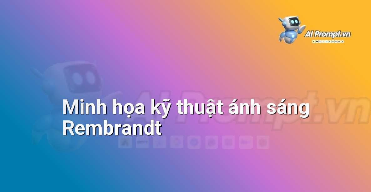 Hình ảnh minh họa cho thấy cách ánh sáng chiếu vào khuôn mặt tạo nên vùng sáng và bóng đổ đặc trưng của phong cách Rembrandt