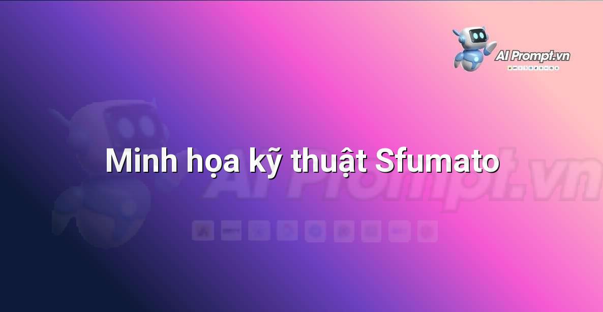 Hình ảnh minh họa kỹ thuật Sfumato, với các chuyển đổi màu sắc và đường nét mờ ảo tinh tế