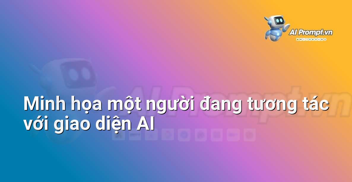 Người dùng nhập liệu vào giao diện chatbot AI, biểu tượng sáng tạo lan tỏa xung quanh