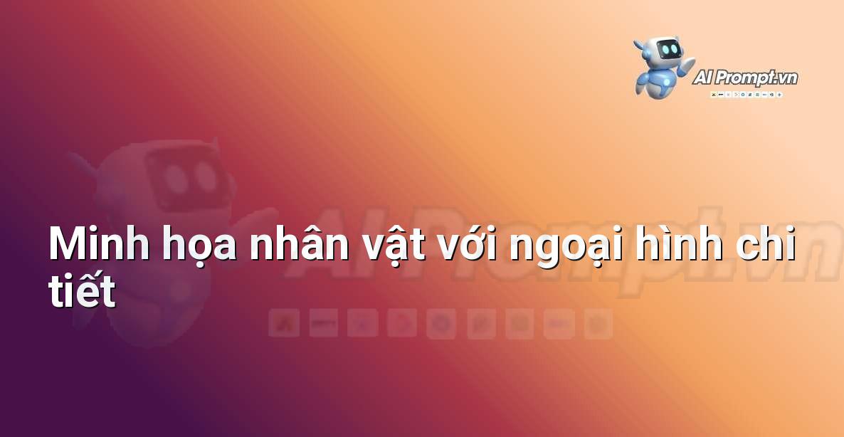 Hình ảnh minh họa một nhân vật giả tưởng với các chi tiết ngoại hình được mô tả rõ ràng (ví dụ: tóc, mắt, trang phục)