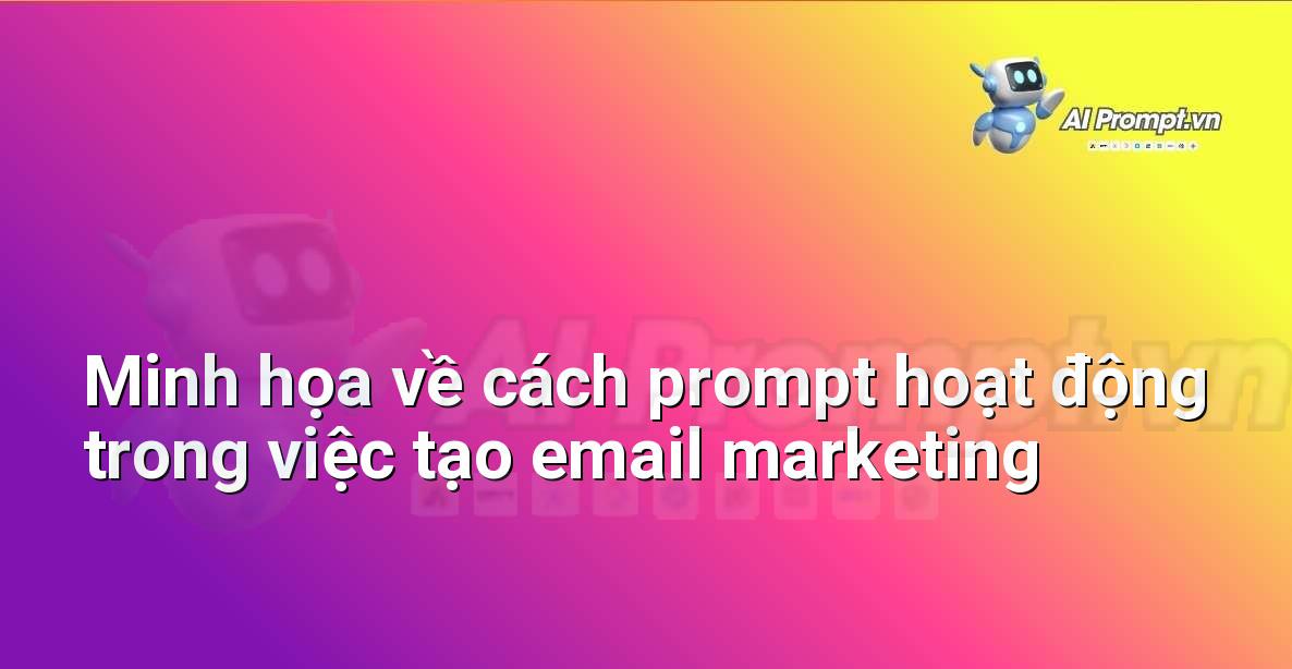 Biểu đồ sáp nhập giữa hộp thoại nhập liệu (prompt) và kết quả là một email marketing chuyên nghiệp