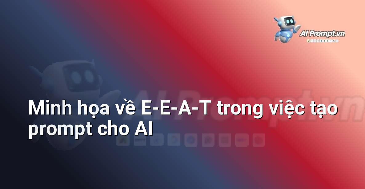 Biểu đồ tròn hoặc hình ảnh minh họa 4 yếu tố E-E-A-T (Kinh nghiệm, Chuyên môn, Uy tín, Độ tin cậy) với các biểu tượng tương ứng