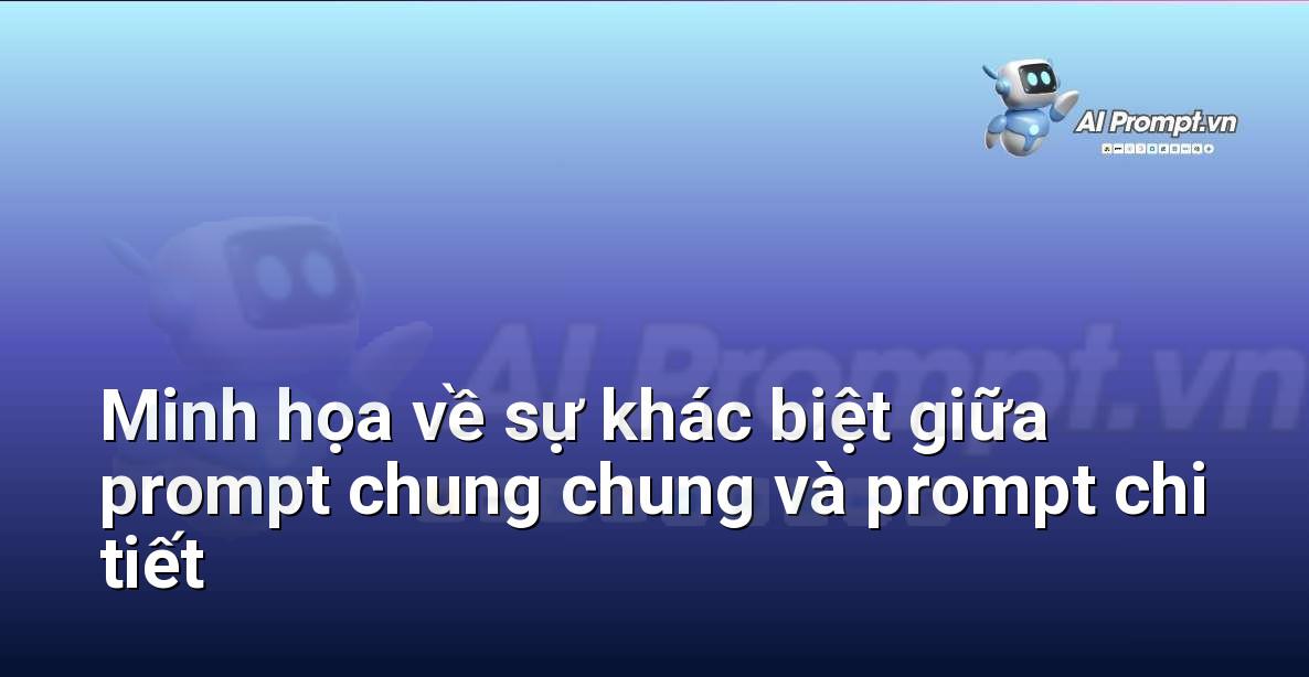 Biểu đồ so sánh kết quả từ prompt chung và prompt chi tiết khi tương tác với AI