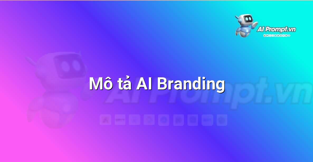 Hình ảnh minh họa khái niệm AI Branding, có thể là biểu tượng AI kết hợp với các yếu tố nhận diện thương hiệu như logo, màu sắc