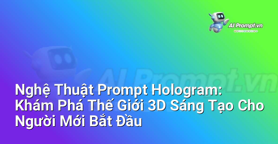 Nghệ Thuật Prompt Hologram: Khám Phá Thế Giới 3D Sáng Tạo Cho Người Mới Bắt Đầu