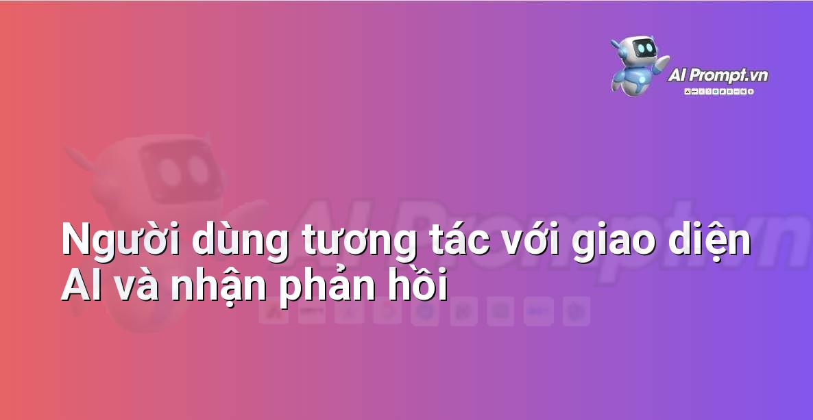 Hình ảnh minh họa một người đang gõ prompt vào máy tính và nhìn vào màn hình hiển thị kết quả từ AI