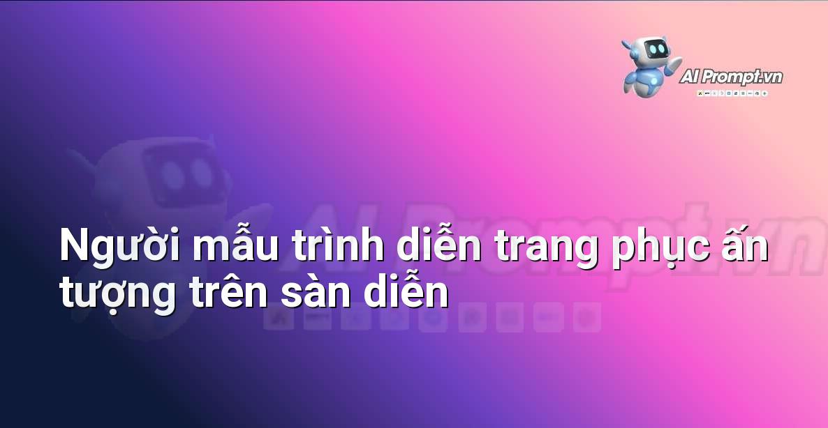 Một người mẫu với thần thái tự tin sải bước trên sàn diễn thời trang, trang phục độc đáo.