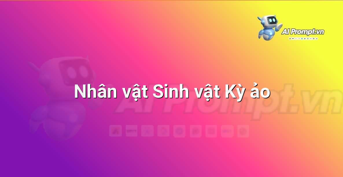 Prompt: Nhân vật Sinh vật Kỳ ảo – Phát triển nhân vật ảo – AI Nhân vật ảo & 3D