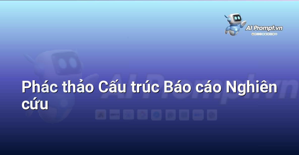 Prompt: Phác thảo Cấu trúc Báo cáo Nghiên cứu – Sáng tạo Nội dung Chuyên sâu – AI Writing