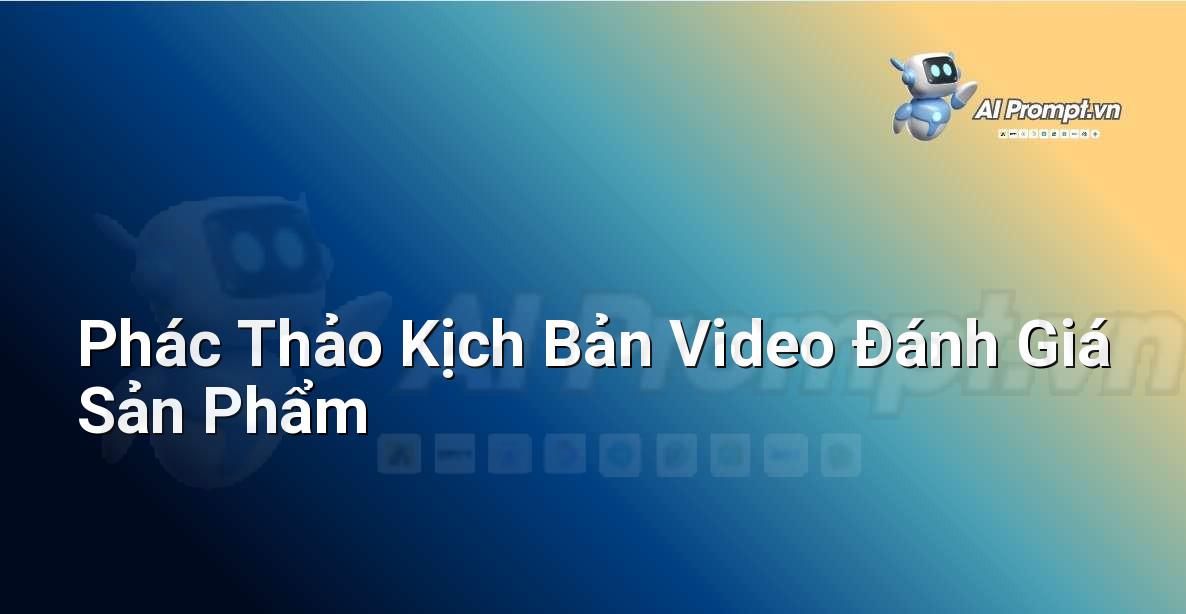 Prompt: Phác Thảo Kịch Bản Video Đánh Giá Sản Phẩm – Tạo Video Tự Động – AI Video Editing