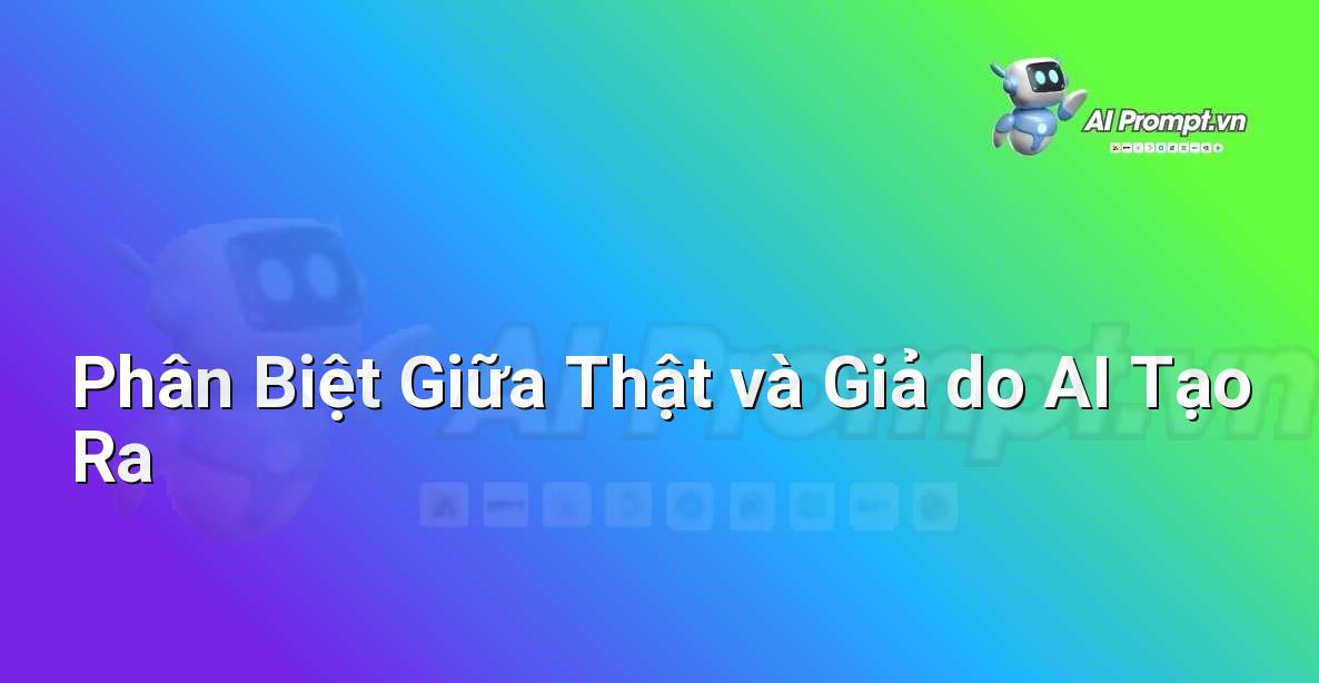 Prompt: Phân Biệt Giữa Thật và Giả do AI Tạo Ra – Đạo đức AI cho trẻ em – AI Kids