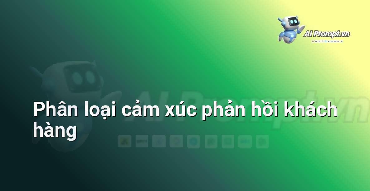 Prompt: Phân loại cảm xúc phản hồi khách hàng – Trải nghiệm Khách hàng và Cá nhân hóa bằng AI – AI Marketing