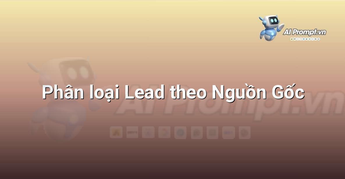 Prompt: Phân loại Lead theo Nguồn Gốc – Quản lý Khách hàng Tiềm năng – AI Sales Assistant