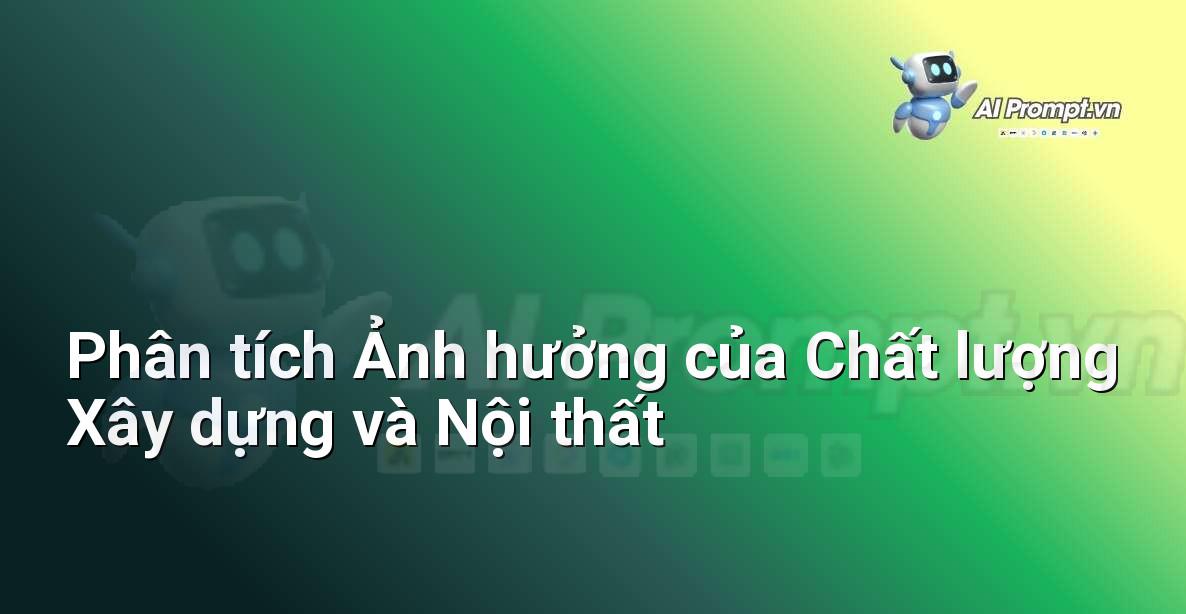 Prompt: Phân tích Ảnh hưởng của Chất lượng Xây dựng và Nội thất – Phân tích dữ liệu bất động sản – AI Real Estate