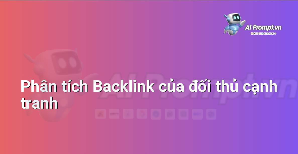 Prompt: Phân tích Backlink của đối thủ cạnh tranh – Chiến lược AI Marketing – AI Marketing