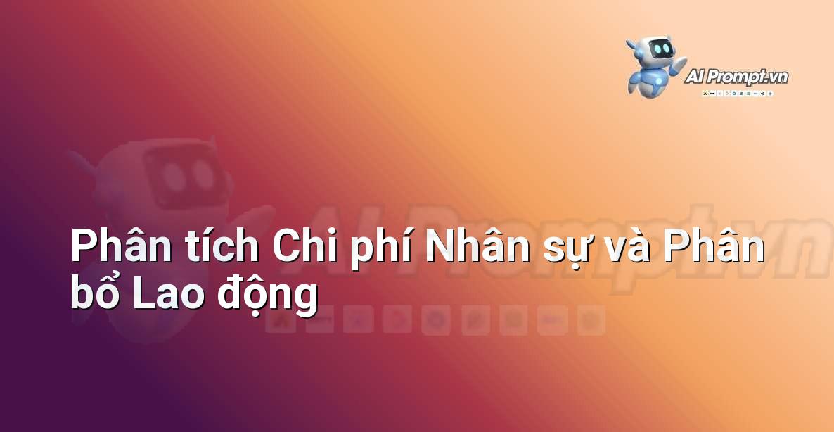 Prompt: Phân tích Chi phí Nhân sự và Phân bổ Lao động – Quản lý Bệnh viện và Hệ thống Y tế – AI Y tế