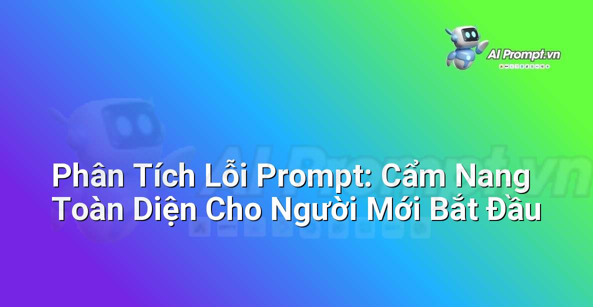 Phân Tích Lỗi Prompt: Cẩm Nang Toàn Diện Cho Người Mới Bắt Đầu