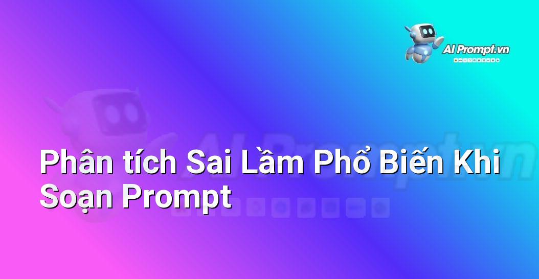 Biểu tượng dấu X hoặc lỗi cảnh báo bên cạnh các mục như "Prompt ngắn", "Thiếu mục đích", "Định dạng sai"