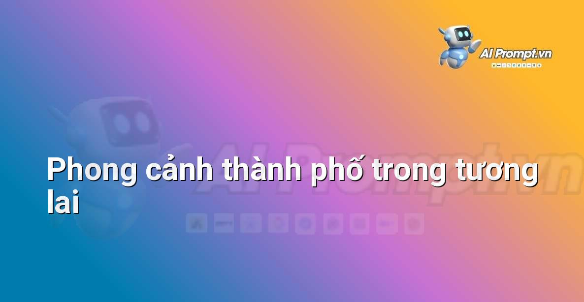 Prompt: Phong cảnh thành phố trong tương lai – Tạo hình ảnh và minh họa – AI Graphic Design