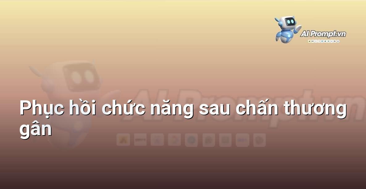 Prompt: Phục hồi chức năng sau chấn thương gân – Quản lý sức khỏe và phòng ngừa chấn thương – AI Fitness