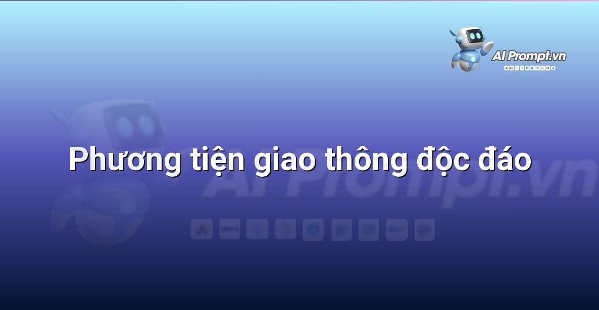 Prompt: Phương tiện giao thông độc đáo – Tạo hình ảnh và minh họa – AI Graphic Design