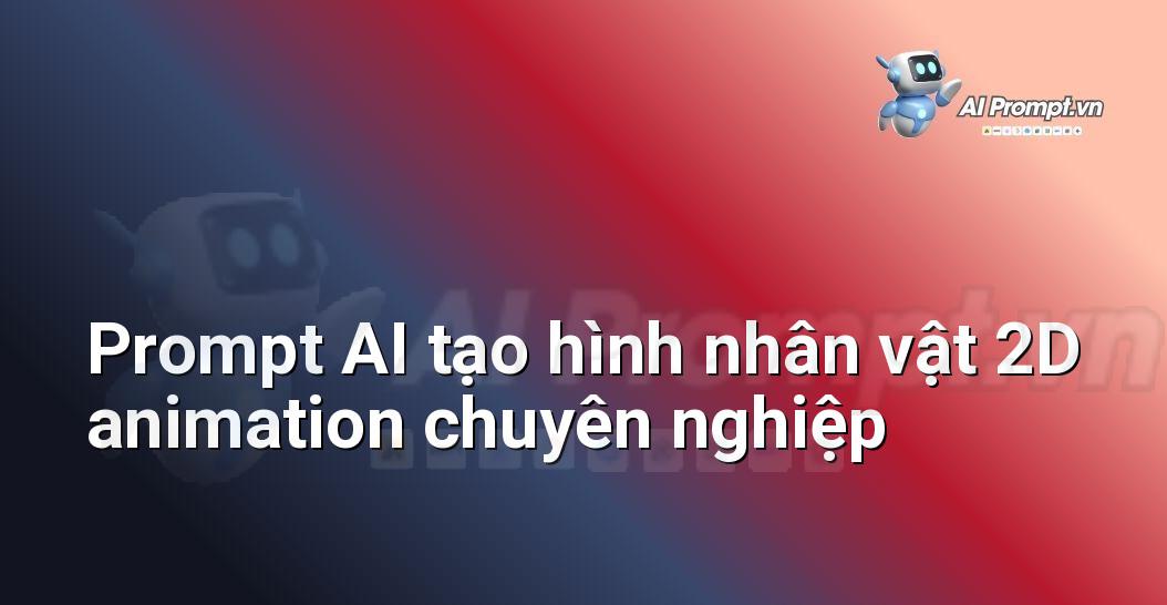 Prompt AI tạo hình nhân vật 2D animation chuyên nghiệp