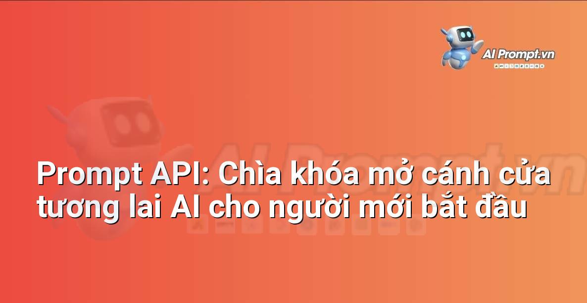 Prompt API: Chìa khóa mở cánh cửa tương lai AI cho người mới bắt đầu