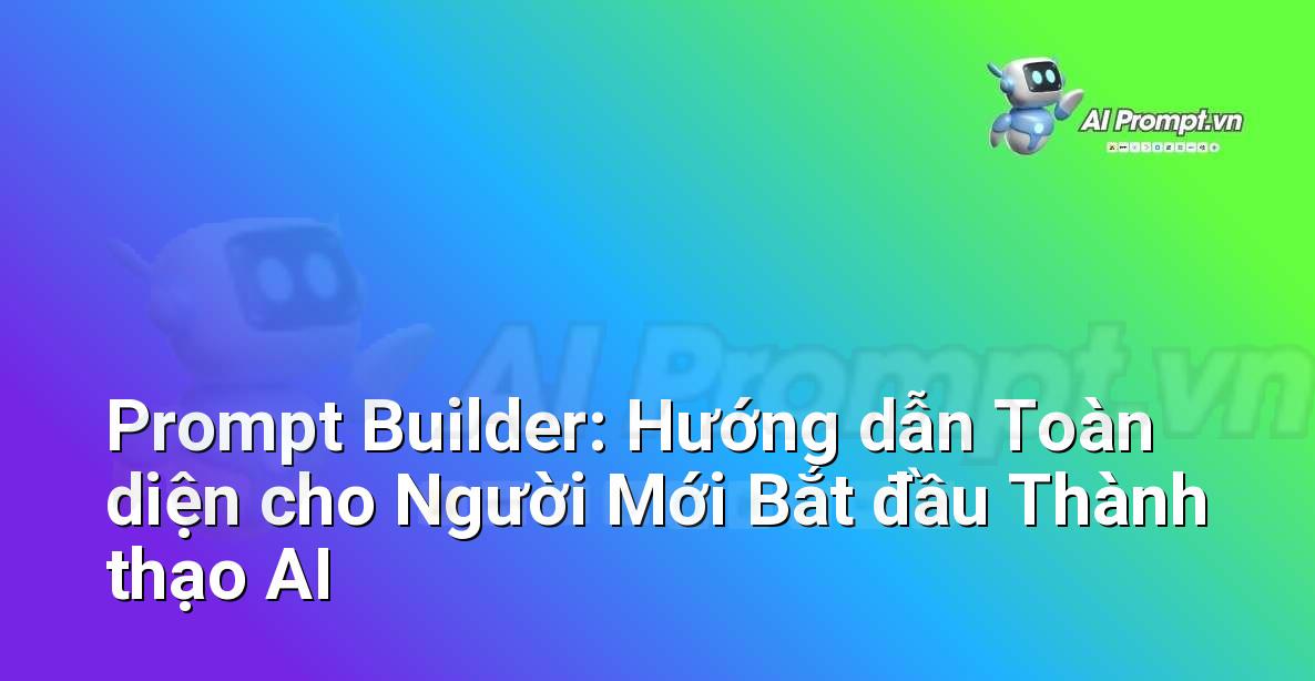 Prompt Builder: Hướng dẫn Toàn diện cho Người Mới Bắt đầu Thành thạo AI