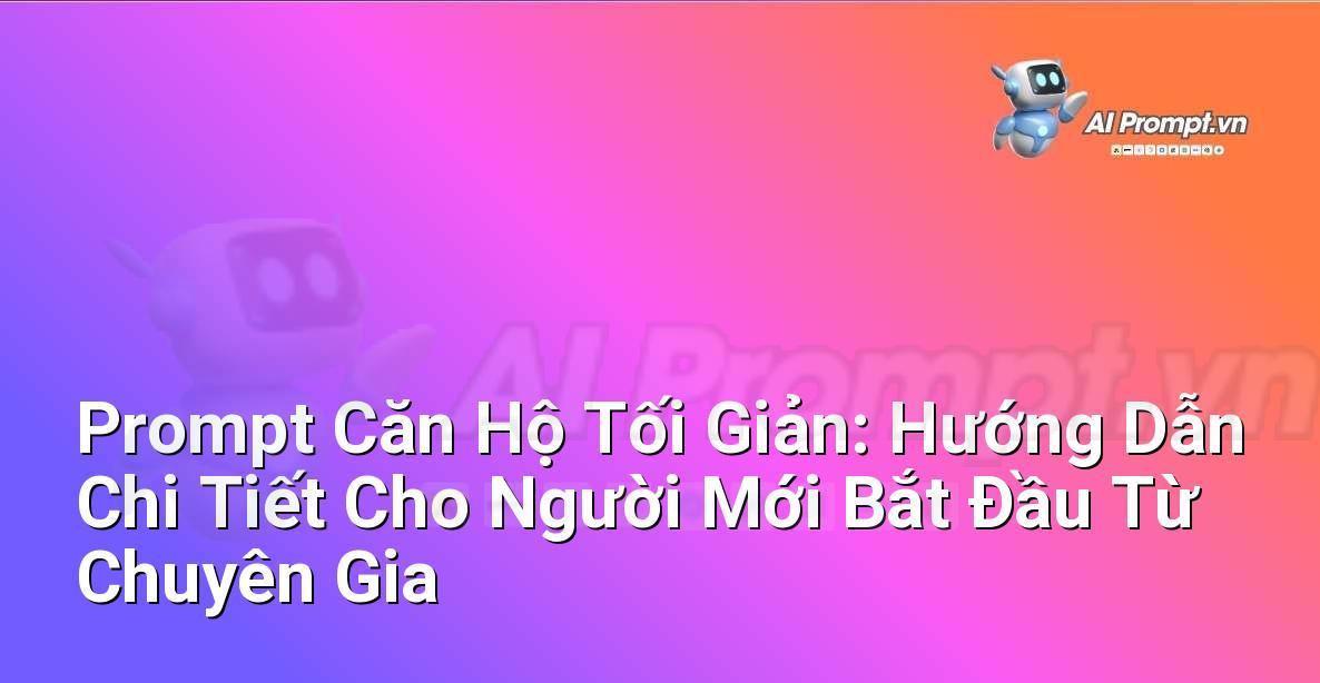 Prompt Căn Hộ Tối Giản: Hướng Dẫn Chi Tiết Cho Người Mới Bắt Đầu Từ Chuyên Gia