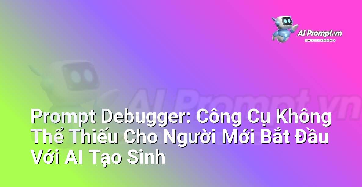 Prompt Debugger: Công Cụ Không Thể Thiếu Cho Người Mới Bắt Đầu Với AI Tạo Sinh