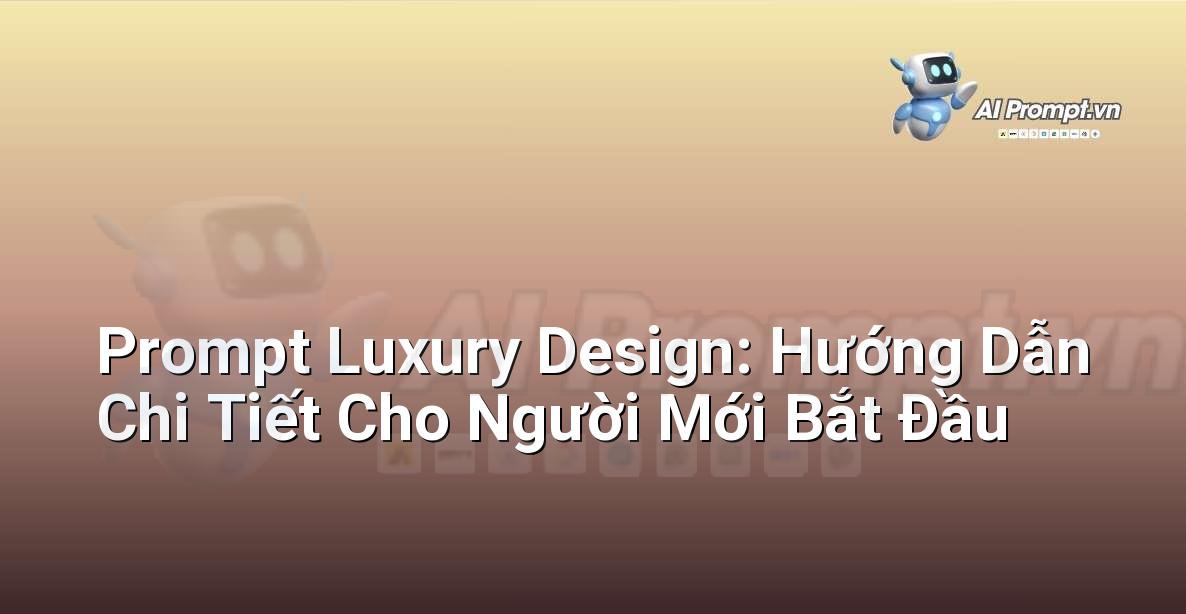 Prompt Luxury Design: Hướng Dẫn Chi Tiết Cho Người Mới Bắt Đầu