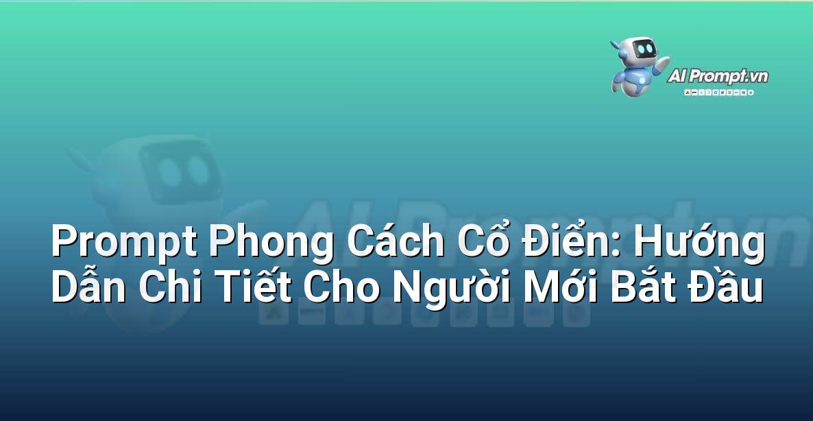 Prompt Phong Cách Cổ Điển: Hướng Dẫn Chi Tiết Cho Người Mới Bắt Đầu