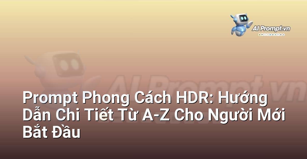 Prompt Phong Cách HDR: Hướng Dẫn Chi Tiết Từ A-Z Cho Người Mới Bắt Đầu
