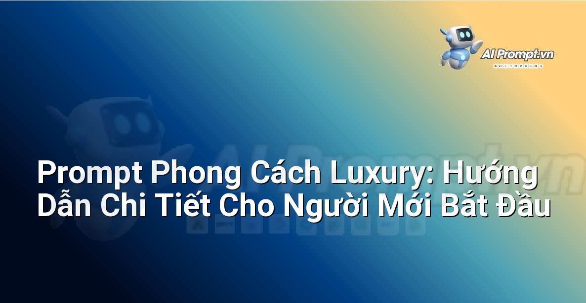 Prompt Phong Cách Luxury: Hướng Dẫn Chi Tiết Cho Người Mới Bắt Đầu