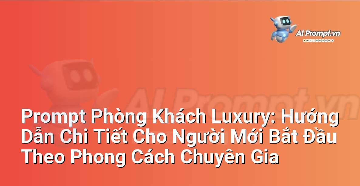 Prompt Phòng Khách Luxury: Hướng Dẫn Chi Tiết Cho Người Mới Bắt Đầu Theo Phong Cách Chuyên Gia