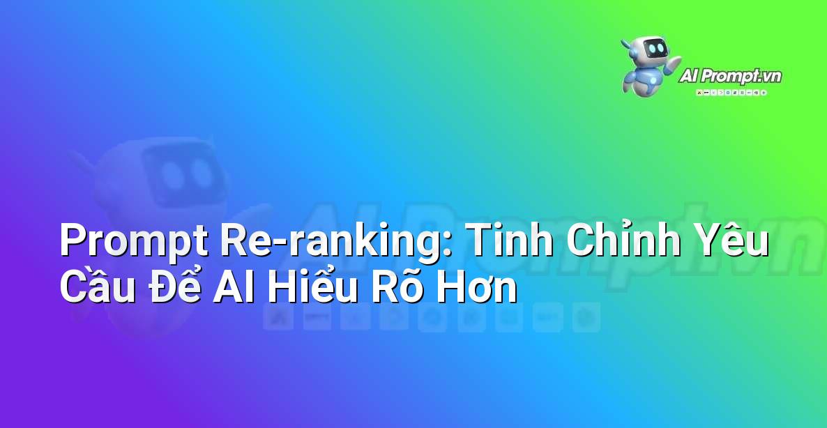 Prompt Re-ranking: Tinh Chỉnh Yêu Cầu Để AI Hiểu Rõ Hơn
