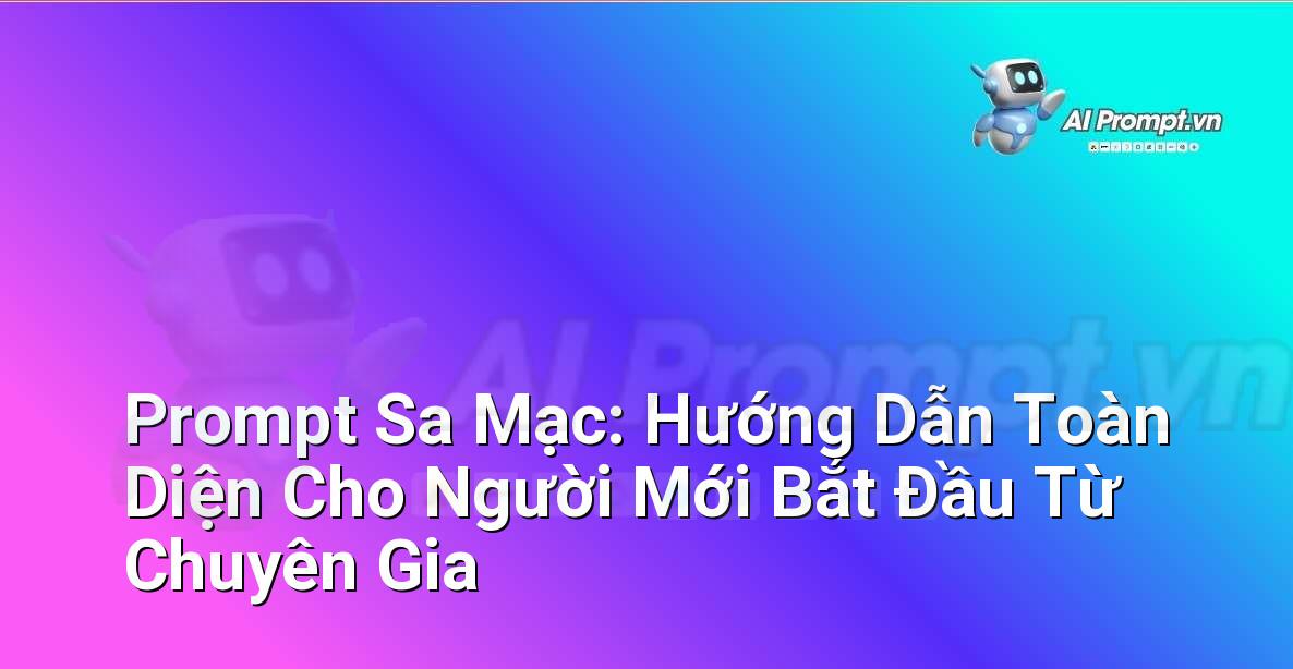 Prompt Sa Mạc: Hướng Dẫn Toàn Diện Cho Người Mới Bắt Đầu Từ Chuyên Gia