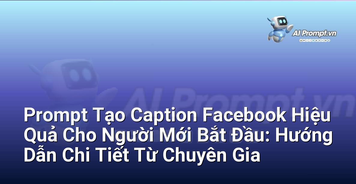 Prompt Tạo Caption Facebook Hiệu Quả Cho Người Mới Bắt Đầu: Hướng Dẫn Chi Tiết Từ Chuyên Gia